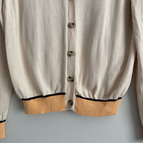 ModCloth Womens Dancing Embroidered Cardigan Sweater Size Medium Cotton Blend - Picture 6 of 10